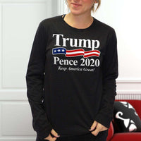 Load image into Gallery viewer, Designs by MyUtopia Shout Out:Trump Pence 2020 Long Sleeve Ultra Cotton T-Shirt
