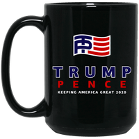 Load image into Gallery viewer, Designs by MyUtopia Shout Out:Trump Pence 2020 Making America Great Ceramic Coffee Mug,15 oz / Black,Ceramic Coffee Mug
