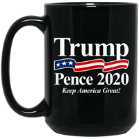 Load image into Gallery viewer, Designs by MyUtopia Shout Out:Trump Pence 2020 Making America Great v2 Ceramic Coffee Mug,15 oz / Black,Ceramic Coffee Mug
