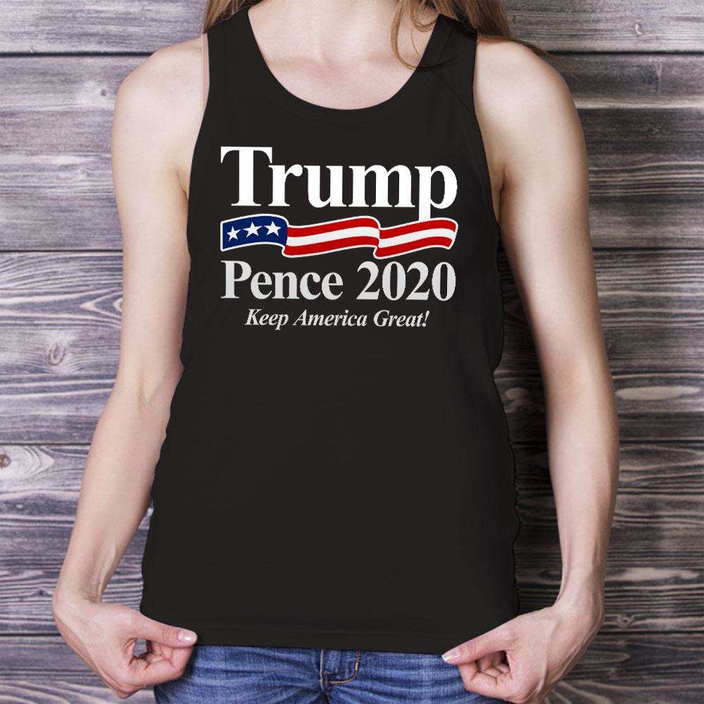 Designs by MyUtopia Shout Out:Trump Pence 2020 Unisex Tank