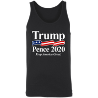 Load image into Gallery viewer, Designs by MyUtopia Shout Out:Trump Pence 2020 Unisex Tank,X-Small / Black,Tank Tops
