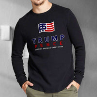Load image into Gallery viewer, Designs by MyUtopia Shout Out:Trump Pence Keeping America Great Long Sleeve Ultra Cotton T-Shirt
