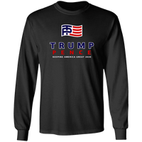 Load image into Gallery viewer, Designs by MyUtopia Shout Out:Trump Pence Keeping America Great Long Sleeve Ultra Cotton T-Shirt,S / Black,Long Sleeve T-Shirts
