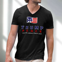 Load image into Gallery viewer, Designs by MyUtopia Shout Out:Trump Pence Keeping America Great Men&#39;s Printed V-Neck T-Shirt
