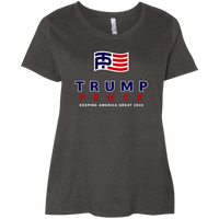 Load image into Gallery viewer, Designs by MyUtopia Shout Out:Trump Pence Ladies&#39; Plus Size Curvy T-Shirt,Vintage Smoke / Plus 1X,Ladies T-Shirts
