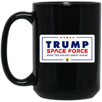Load image into Gallery viewer, Designs by MyUtopia Shout Out:Trump Space Force Ceramic Coffee Mug,15 oz / Black,Ceramic Coffee Mug
