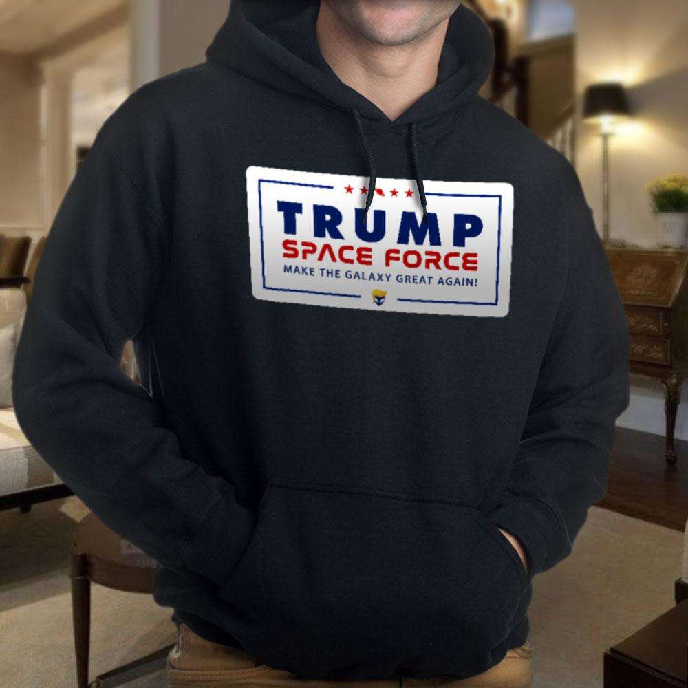 Designs by MyUtopia Shout Out:Trump Space Force Make the Galaxy Great Again Core Fleece Pullover Hoodie