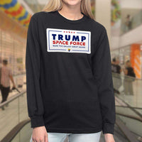 Load image into Gallery viewer, Designs by MyUtopia Shout Out:Trump Space Force Make The Galaxy Great Again Long Sleeve Ultra Cotton T-Shirt
