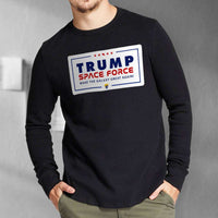 Load image into Gallery viewer, Designs by MyUtopia Shout Out:Trump Space Force Make The Galaxy Great Again Long Sleeve Ultra Cotton T-Shirt
