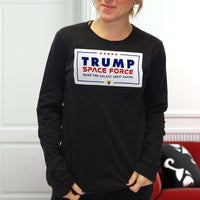 Load image into Gallery viewer, Designs by MyUtopia Shout Out:Trump Space Force Make The Galaxy Great Again Long Sleeve Ultra Cotton T-Shirt
