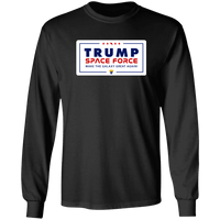 Load image into Gallery viewer, Designs by MyUtopia Shout Out:Trump Space Force Make The Galaxy Great Again Long Sleeve Ultra Cotton T-Shirt,S / Black,Long Sleeve T-Shirts

