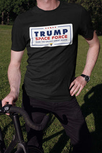 Load image into Gallery viewer, Designs by MyUtopia Shout Out:Trump Space Force Make The Galaxy Great Again Unisex Jersey Short-Sleeve T-Shirt
