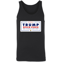Load image into Gallery viewer, Designs by MyUtopia Shout Out:Trump Space Force Unisex Tank,X-Small / Black,Tank Tops
