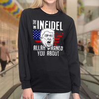 Load image into Gallery viewer, Designs by MyUtopia Shout Out:Trump The Infidel Allah Warned You About Long Sleeve Ultra Cotton T-Shirt
