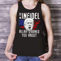 Load image into Gallery viewer, Designs by MyUtopia Shout Out:Trump The Infidel Humor Unisex Tank
