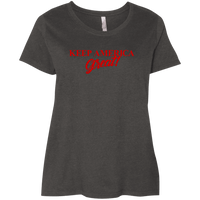 Load image into Gallery viewer, Designs by MyUtopia Shout Out:Trump to Keep America Great Ladies&#39; Plus Size Curvy T-Shirt,Vintage Smoke / Plus 1X,Ladies T-Shirts
