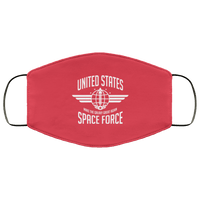 Load image into Gallery viewer, Designs by MyUtopia Shout Out:Trump US Space Force Make Galaxy Great Adult Fabric Face Mask with Elastic Ear Loops,3 Layer Fabric Face Mask / Red / Adult,Fabric Face Mask
