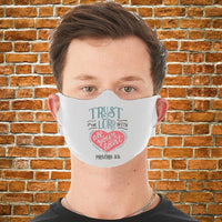 Load image into Gallery viewer, Designs by MyUtopia Shout Out:Trust in the Lord With all Your Heart Fabric Face Covering / Face Mask,White,Fabric Face Mask
