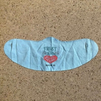 Load image into Gallery viewer, Designs by MyUtopia Shout Out:Trust in the Lord With all Your Heart Fabric Face Covering / Face Mask,Light Blue,Fabric Face Mask
