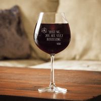 Load image into Gallery viewer, Designs by MyUtopia Shout Out:Trust Me You Are Very Interesting... 20 oz Engraved Wine Glass
