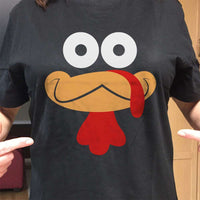 Load image into Gallery viewer, Designs by MyUtopia Shout Out:Turkey Face Adult Unisex Cotton Short Sleeve T-Shirt
