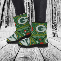 Load image into Gallery viewer, Designs by MyUtopia Shout Out:Ugly Christmas Style Faux Fur Boots GBPUCS
