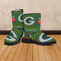 Load image into Gallery viewer, Designs by MyUtopia Shout Out:Ugly Christmas Style Faux Fur Boots GBPUCS
