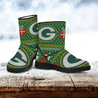 Load image into Gallery viewer, Designs by MyUtopia Shout Out:Ugly Christmas Style Faux Fur Boots GBPUCS
