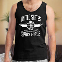 Load image into Gallery viewer, Designs by MyUtopia Shout Out:United States Space Force Trump Crest Unisex Tank
