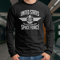 Load image into Gallery viewer, Designs by MyUtopia Shout Out:United States Space Force Trump Long Sleeve Ultra Cotton T-Shirt
