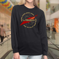 Load image into Gallery viewer, Designs by MyUtopia Shout Out:United States Space Force USSF Long Sleeve Ultra Cotton T-Shirt
