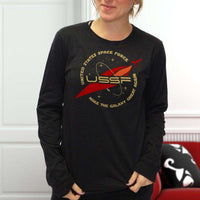 Load image into Gallery viewer, Designs by MyUtopia Shout Out:United States Space Force USSF Long Sleeve Ultra Cotton T-Shirt
