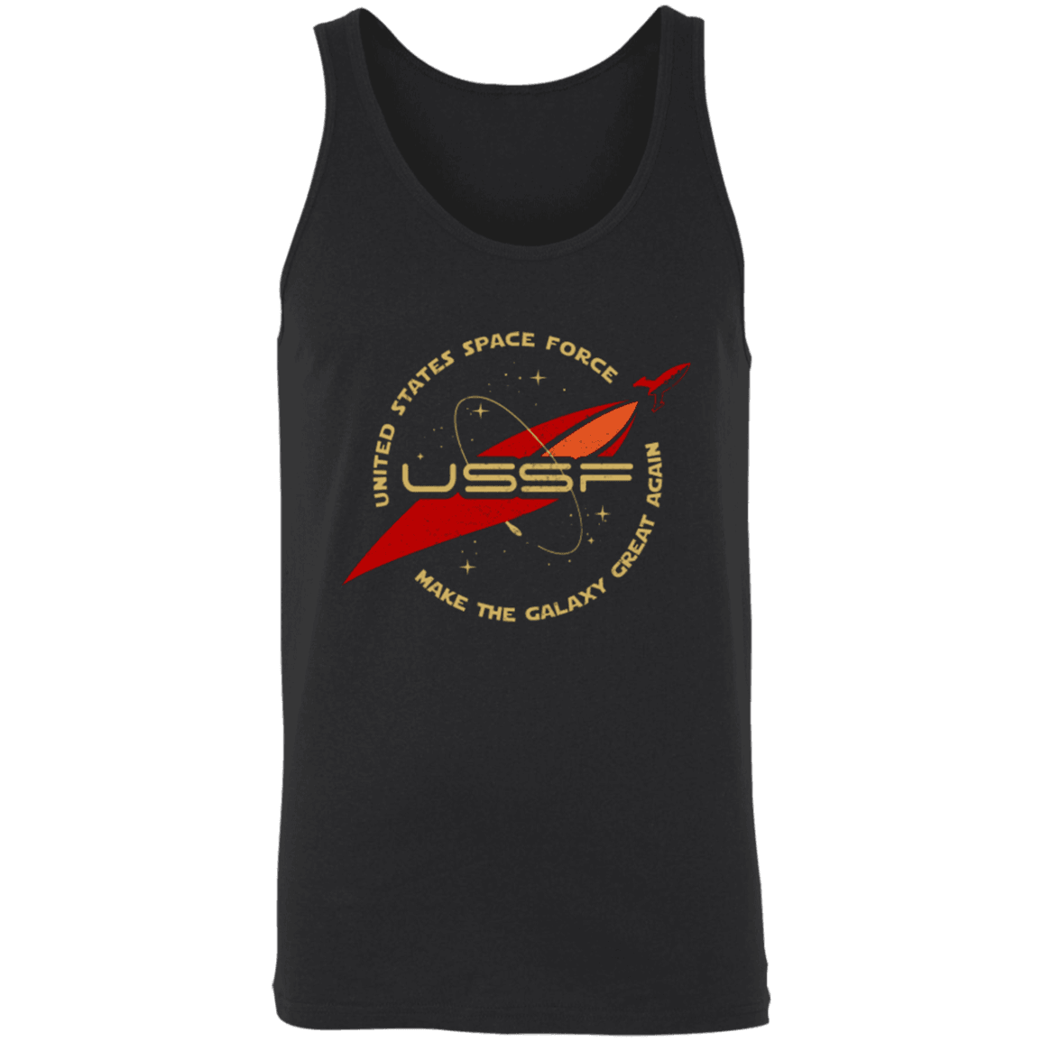 Designs by MyUtopia Shout Out:United States Space Force USSF Unisex Tank,Black / X-Small,T-Shirts