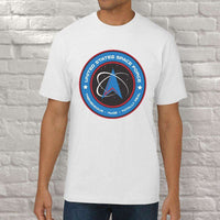 Load image into Gallery viewer, Designs by MyUtopia Shout Out:United States Space Force v1 Adult Unisex White T-Shirt
