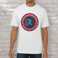 Load image into Gallery viewer, Designs by MyUtopia Shout Out:United States Space Force v2 Adult Unisex White T-Shirt
