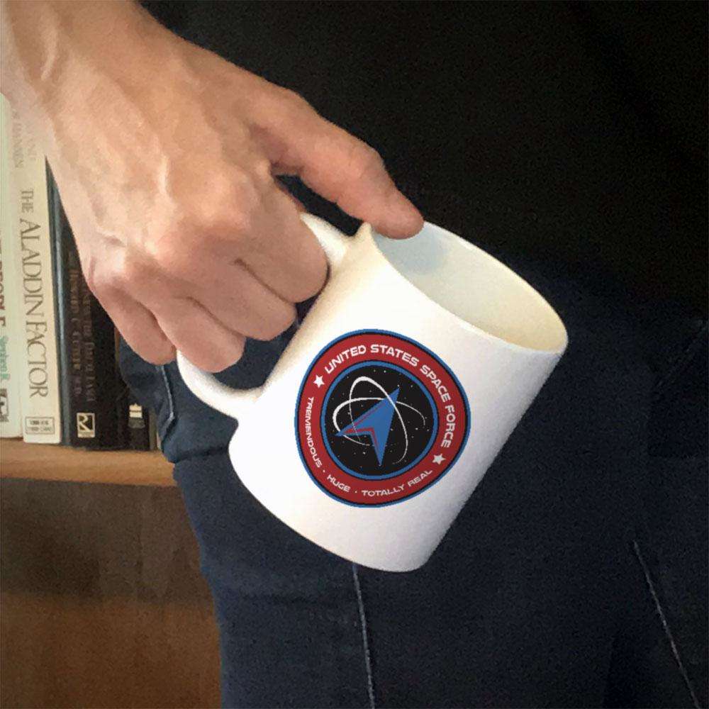 Designs by MyUtopia Shout Out:United States Space Force v2 White Coffee Mug