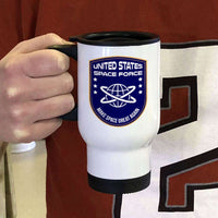 Load image into Gallery viewer, Designs by MyUtopia Shout Out:United States Space Force v3 Stainless Steel Travel Coffee Mug w. Twist Close Lid
