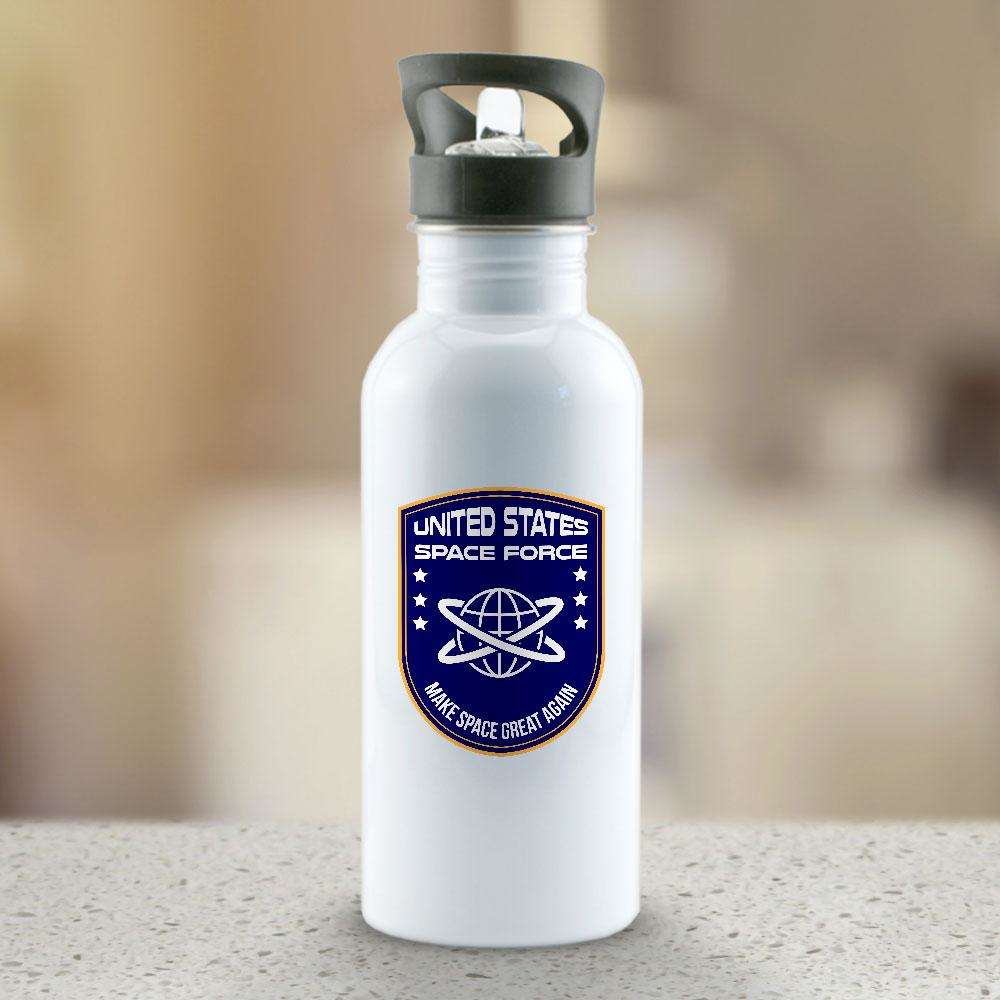 Designs by MyUtopia Shout Out:United States Space Force v3 Stainless Steel Water Bottle