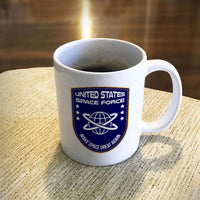 Load image into Gallery viewer, Designs by MyUtopia Shout Out:United States Space Force v3 White Coffee Mug,11oz / White,Ceramic Coffee Mug

