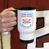 Load image into Gallery viewer, Designs by MyUtopia Shout Out:United States Space Force v4 Stainless Steel Travel Coffee Mug w. Twist Close Lid
