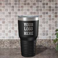 Load image into Gallery viewer, Designs by MyUtopia Shout Out:Upload Your Logo Engraved 30 Oz Stainless Steel Drink Tumbler (Polar Camel Travel Mug),Black,Polar Camel - 30oz Tumbler
