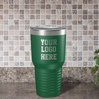 Load image into Gallery viewer, Designs by MyUtopia Shout Out:Upload Your Logo Engraved 30 Oz Stainless Steel Drink Tumbler (Polar Camel Travel Mug),Green,Polar Camel - 30oz Tumbler

