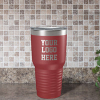 Load image into Gallery viewer, Designs by MyUtopia Shout Out:Upload Your Logo Engraved 30 Oz Stainless Steel Drink Tumbler (Polar Camel Travel Mug),Maroon,Polar Camel - 30oz Tumbler
