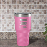 Load image into Gallery viewer, Designs by MyUtopia Shout Out:Upload Your Logo Engraved 30 Oz Stainless Steel Drink Tumbler (Polar Camel Travel Mug),Pink,Polar Camel - 30oz Tumbler
