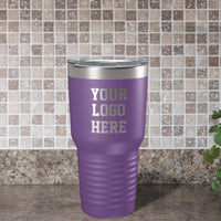 Load image into Gallery viewer, Designs by MyUtopia Shout Out:Upload Your Logo Engraved 30 Oz Stainless Steel Drink Tumbler (Polar Camel Travel Mug),Purple,Polar Camel - 30oz Tumbler

