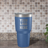 Load image into Gallery viewer, Designs by MyUtopia Shout Out:Upload Your Logo Engraved 30 Oz Stainless Steel Drink Tumbler (Polar Camel Travel Mug),Royal Blue,Polar Camel - 30oz Tumbler

