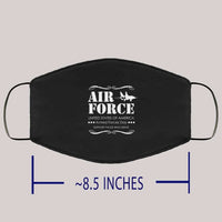 Load image into Gallery viewer, Designs by MyUtopia Shout Out:US Air Force Support Those Who Serve Armed Forces Day Adult Fabric Face Mask with Elastic Ear Loops

