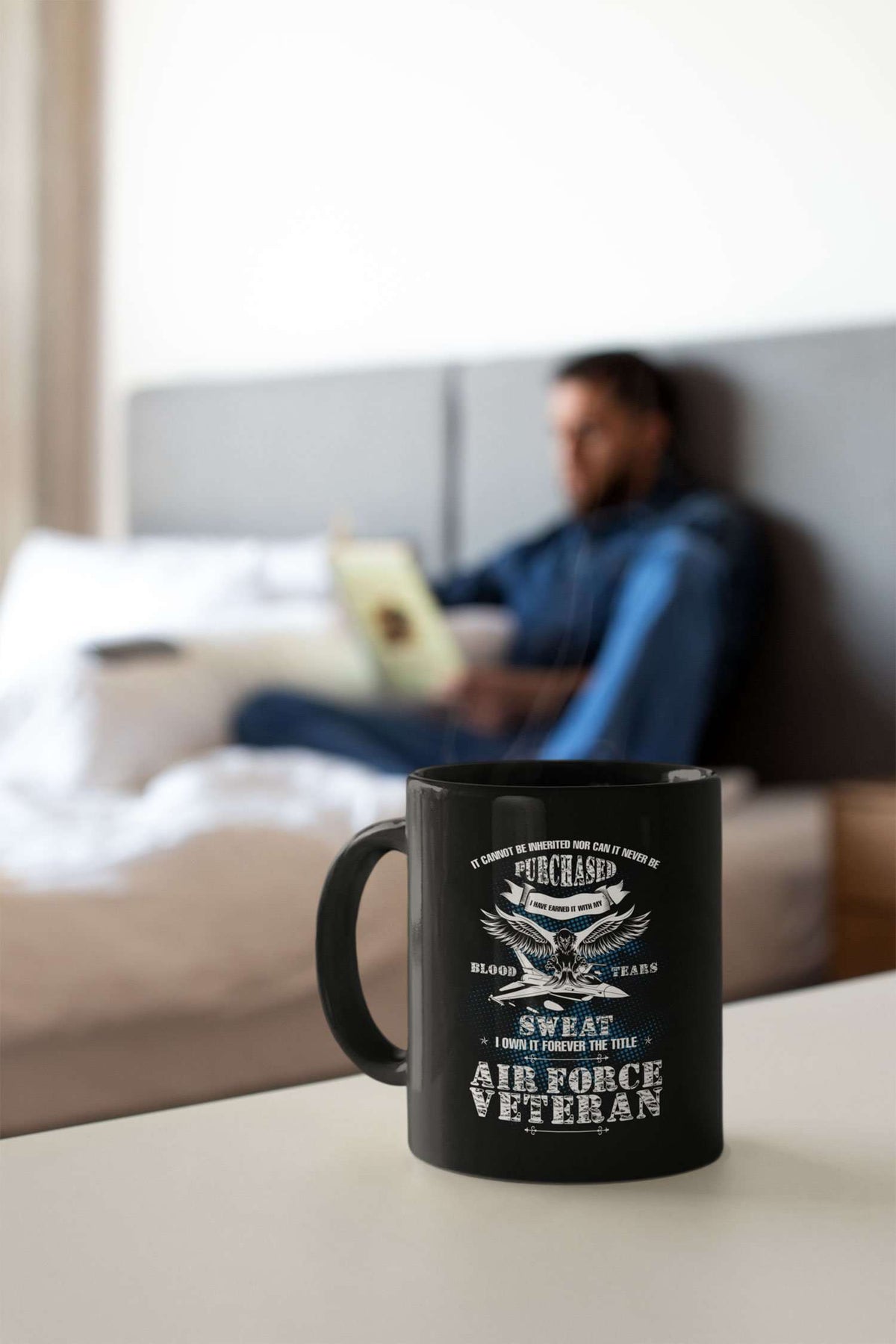 Designs by MyUtopia Shout Out:US Air Force Veteran Ceramic Coffee Mug - Black