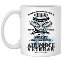Load image into Gallery viewer, Designs by MyUtopia Shout Out:US Air Force Veteran Ceramic Coffee Mug - White,11 oz / White,Ceramic Coffee Mug
