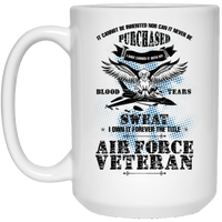 Load image into Gallery viewer, Designs by MyUtopia Shout Out:US Air Force Veteran Ceramic Coffee Mug - White,15 oz / White,Ceramic Coffee Mug
